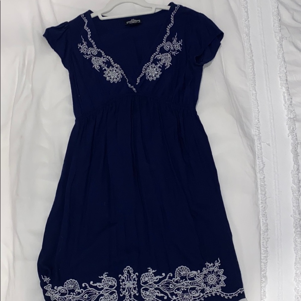 Blue and White Dress